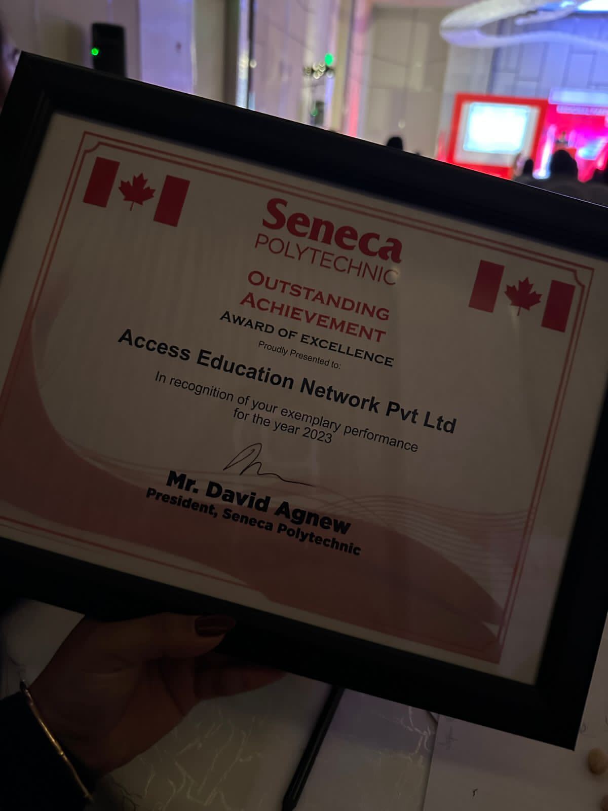 Seneca Polytechnic Honors AEN's Excellence